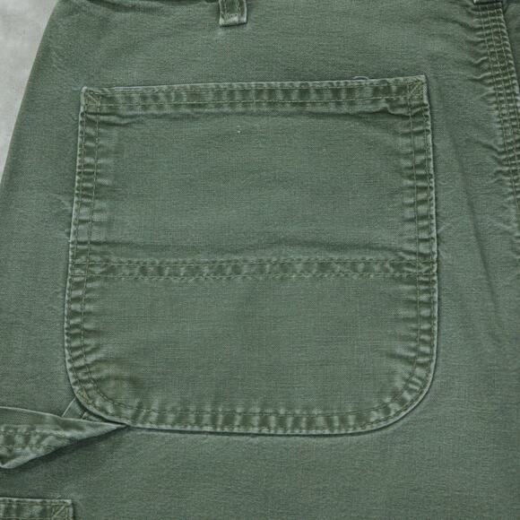 Vintage Y2K Carhartt B144 OLV Olive Green Carpenter Short Workwear 32x7.5 - Picture 3 of 11